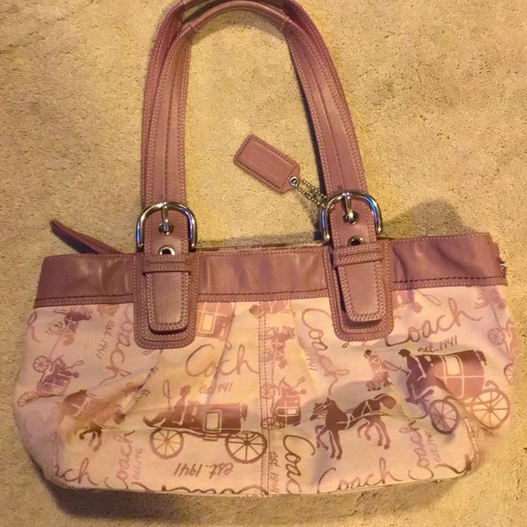 RARE Vintage Y2K Coach Horse & Carriage Shoulder Bag - Picture 1 of 8